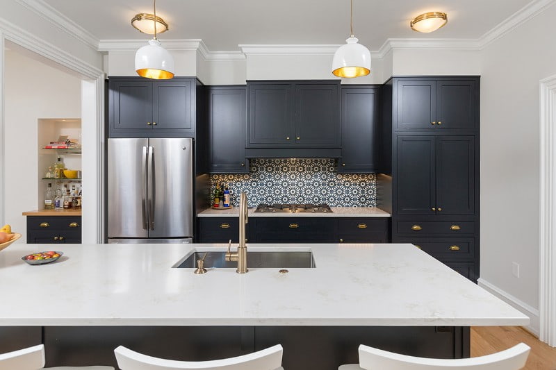 Black-Kitchen-Cabinets-With-Gold-Hardware