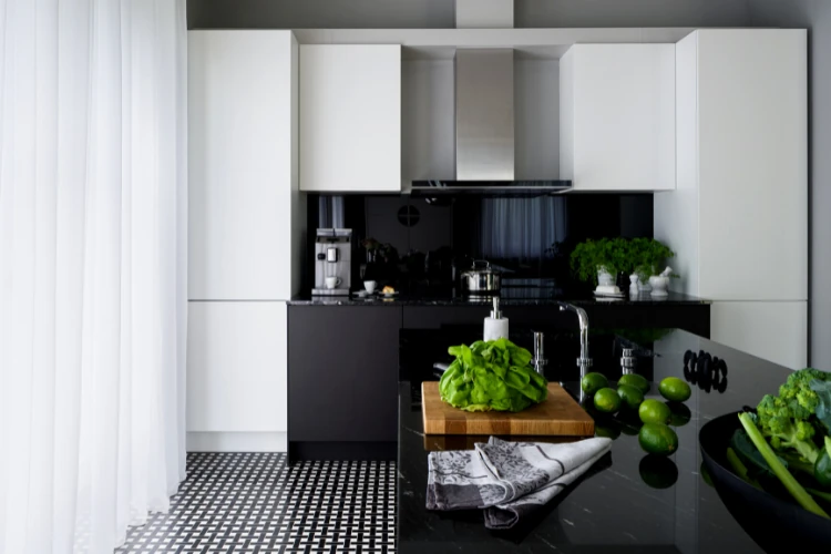 Black n White Kitchen Tiles