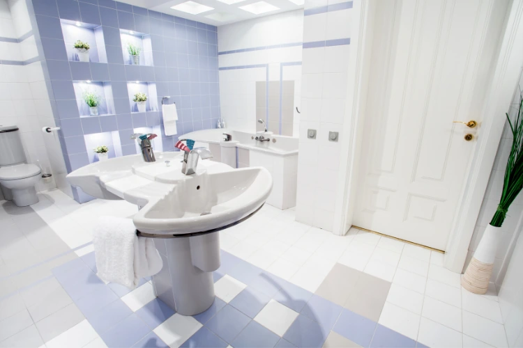 Blue and White Kitchen Tiles