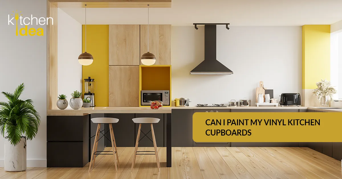 How to Paint Vinyl Wrapped Kitchen Cupboards